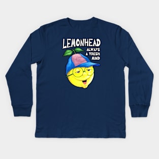 LEMONHEAD - Always a fresh mind Kids Long Sleeve T-Shirt